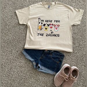 Disney drinking t-shirt size large NWOT